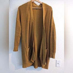 Aerie Mustard Yellow Cardigan, size XS